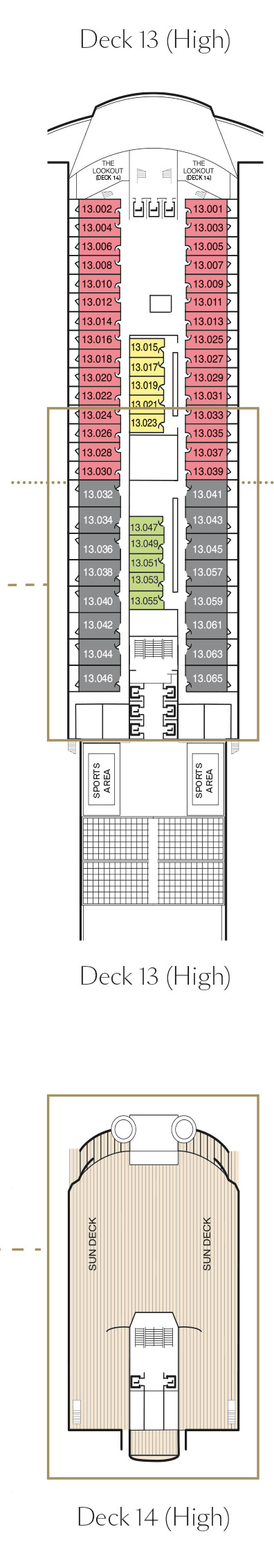 Deck 13 & 14 from May 2027