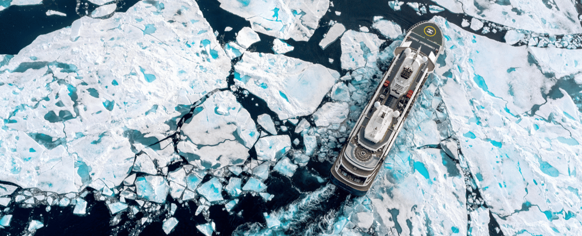 The Le Commandant Charcot cruise ship by Ponant