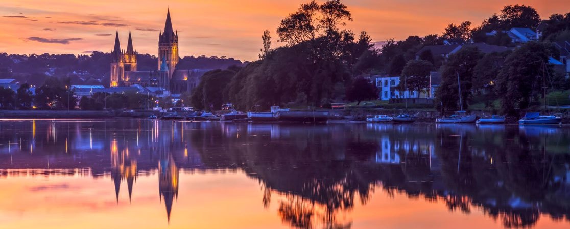 Truro, Cornwall at sunset
