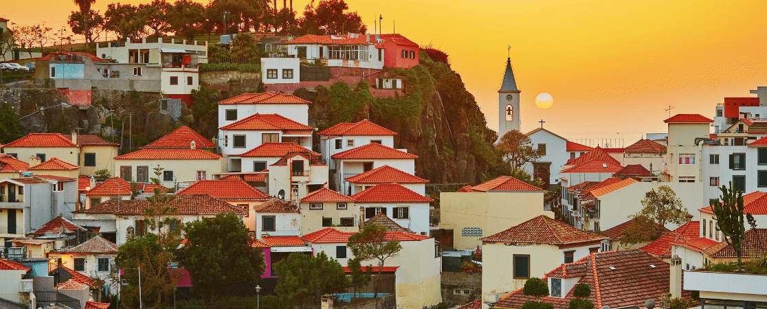An image of a town in Madeira