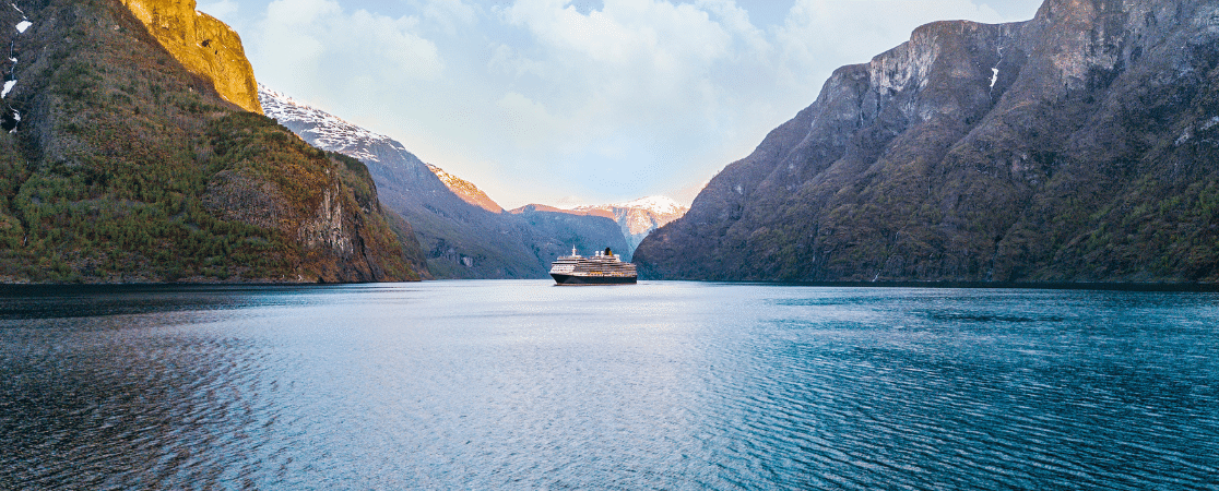 Cruise ship in the Norwegian Fjords